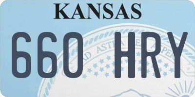 KS license plate 660HRY