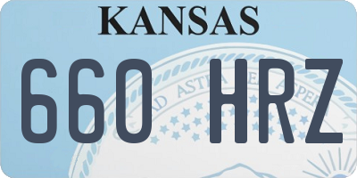 KS license plate 660HRZ