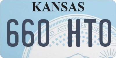 KS license plate 660HTO