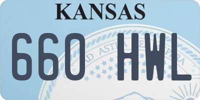 KS license plate 660HWL