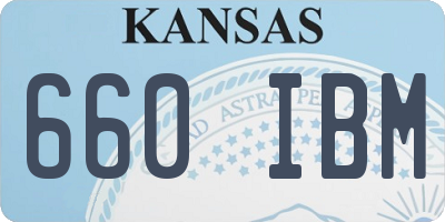 KS license plate 660IBM
