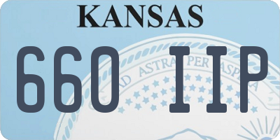 KS license plate 660IIP