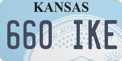 KS license plate 660IKE