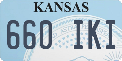 KS license plate 660IKI