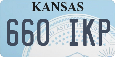 KS license plate 660IKP