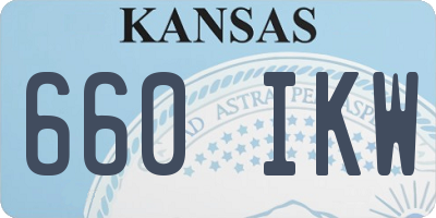 KS license plate 660IKW