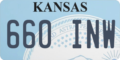 KS license plate 660INW