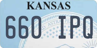 KS license plate 660IPQ