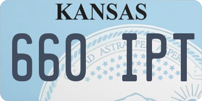 KS license plate 660IPT