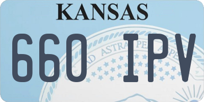 KS license plate 660IPV