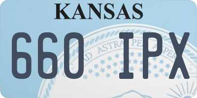 KS license plate 660IPX
