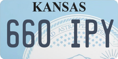KS license plate 660IPY