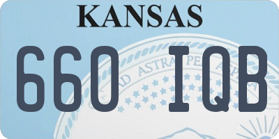 KS license plate 660IQB