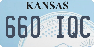 KS license plate 660IQC