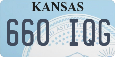 KS license plate 660IQG