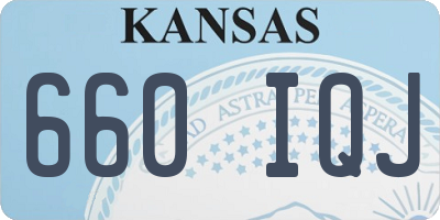 KS license plate 660IQJ