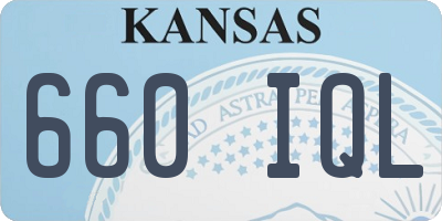 KS license plate 660IQL