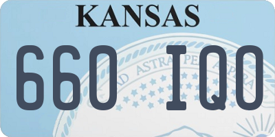 KS license plate 660IQO