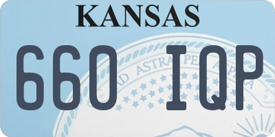 KS license plate 660IQP