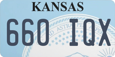 KS license plate 660IQX