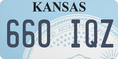KS license plate 660IQZ