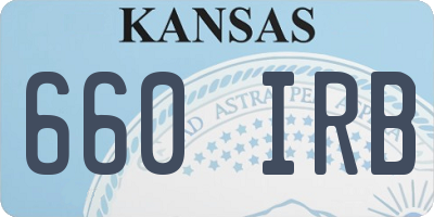 KS license plate 660IRB