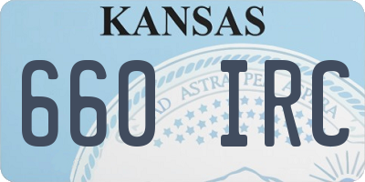 KS license plate 660IRC