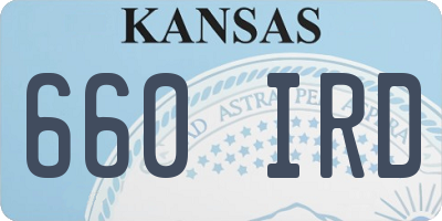 KS license plate 660IRD