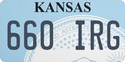 KS license plate 660IRG