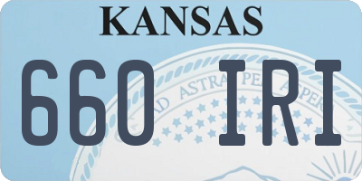 KS license plate 660IRI