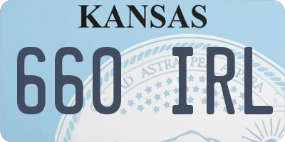 KS license plate 660IRL