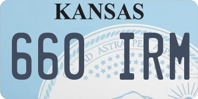 KS license plate 660IRM
