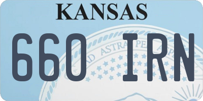 KS license plate 660IRN