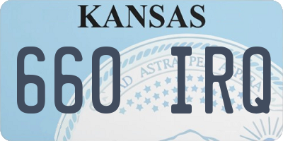 KS license plate 660IRQ