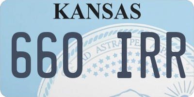 KS license plate 660IRR