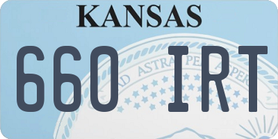 KS license plate 660IRT