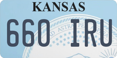 KS license plate 660IRU