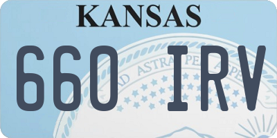 KS license plate 660IRV