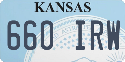 KS license plate 660IRW