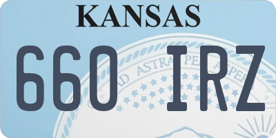 KS license plate 660IRZ