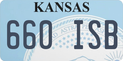 KS license plate 660ISB