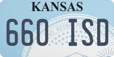 KS license plate 660ISD