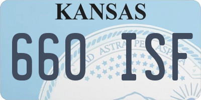 KS license plate 660ISF
