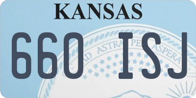 KS license plate 660ISJ