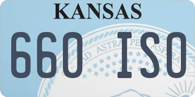 KS license plate 660ISO