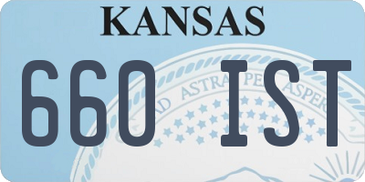 KS license plate 660IST