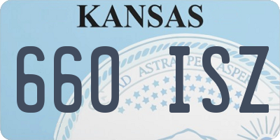 KS license plate 660ISZ