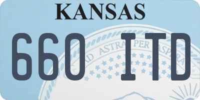 KS license plate 660ITD