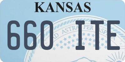 KS license plate 660ITE