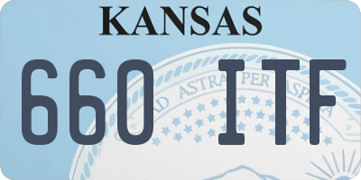 KS license plate 660ITF